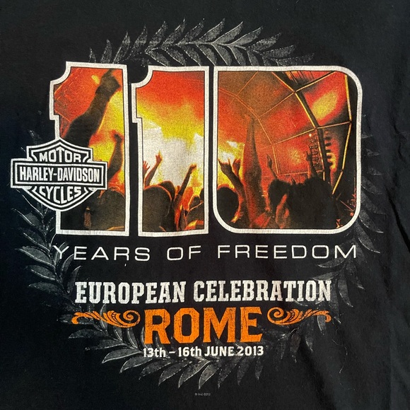 Harley Davidson XL black shirt from the European Celebration in Rome, June 2013 - Picture 3 of 5